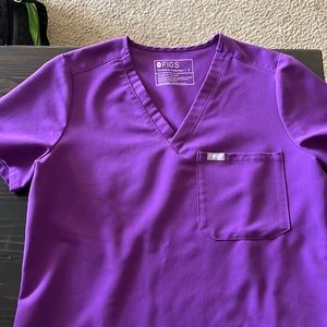 Figs Scrub top in color magic purple. Limited edition color
